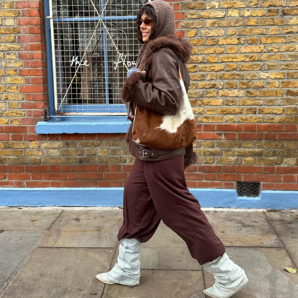 Amelia Aviator Jacket - Brown