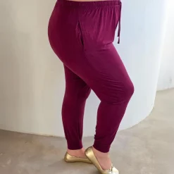 Bamboo Lounge Joggers - Cherry