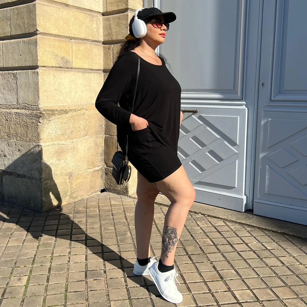 Bamboo Lounge Long Sleeve Top - Black