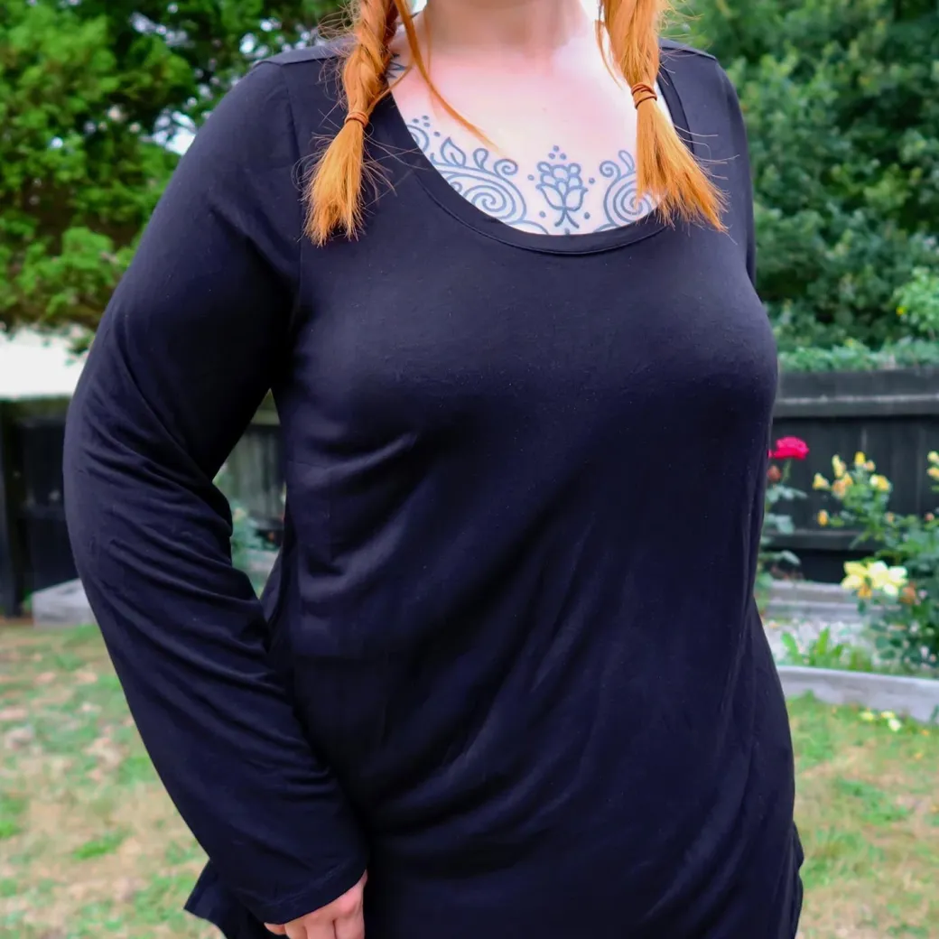Bamboo Lounge Long Sleeve Top - Black