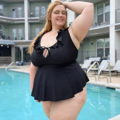Beam Me Up Tankini Top - Black