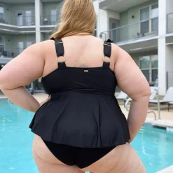 Beam Me Up Tankini Top - Black