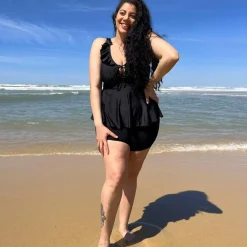 Beam Me Up Tankini Top - Black