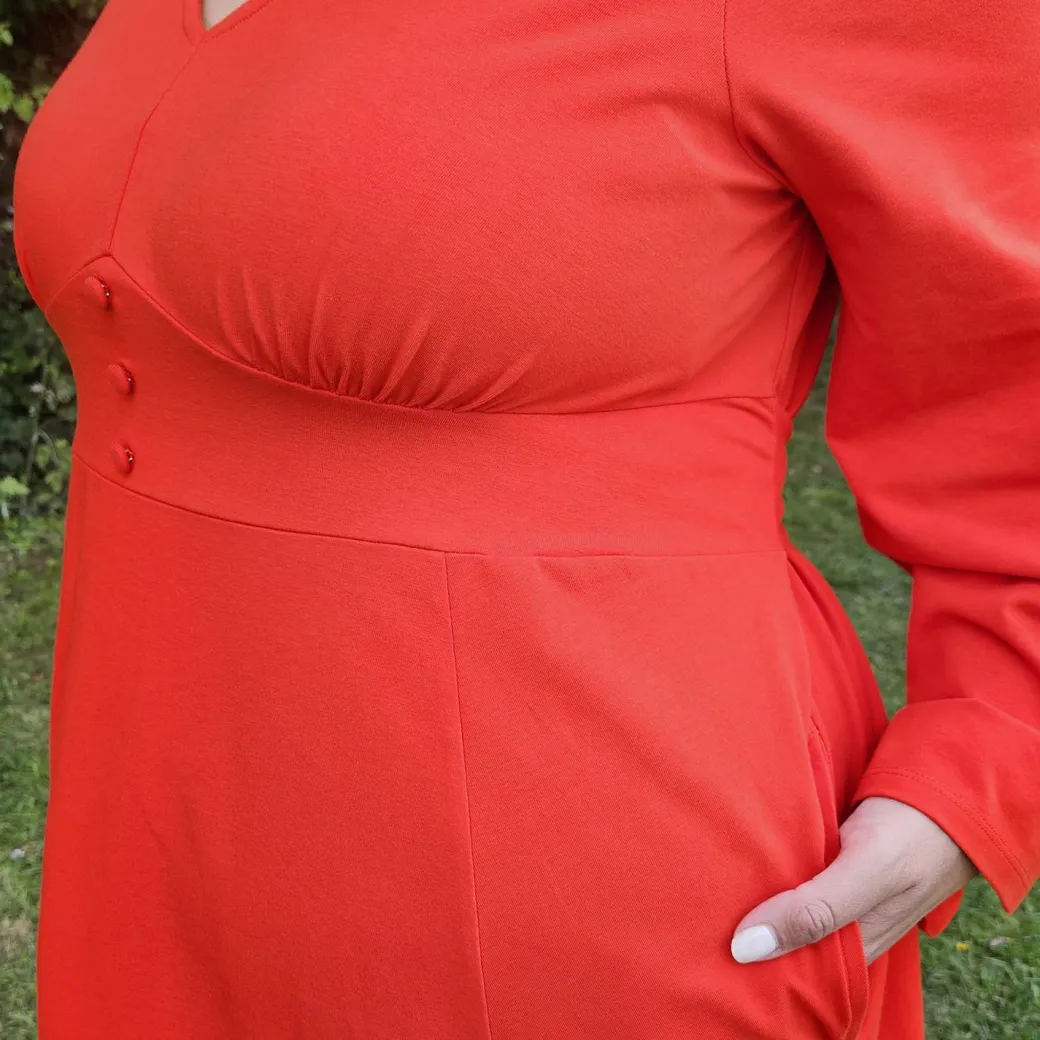 Bell Sleeve Mini Dress - Sangria