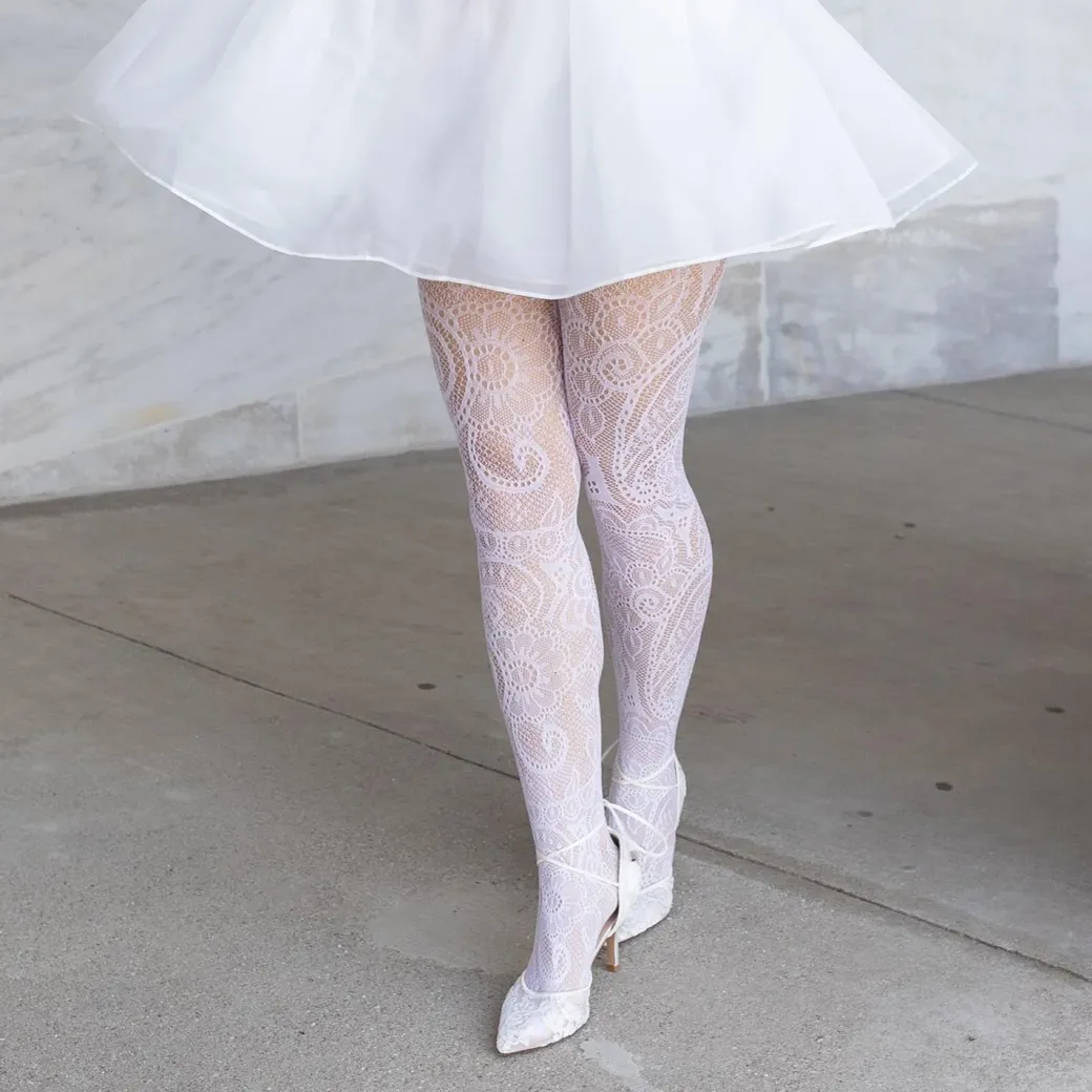 Botanical Fishnets - White