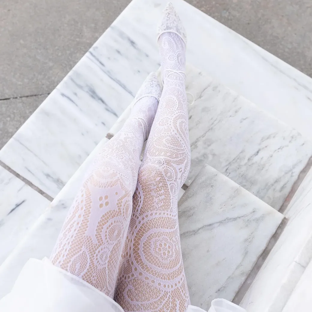 Botanical Fishnets - White