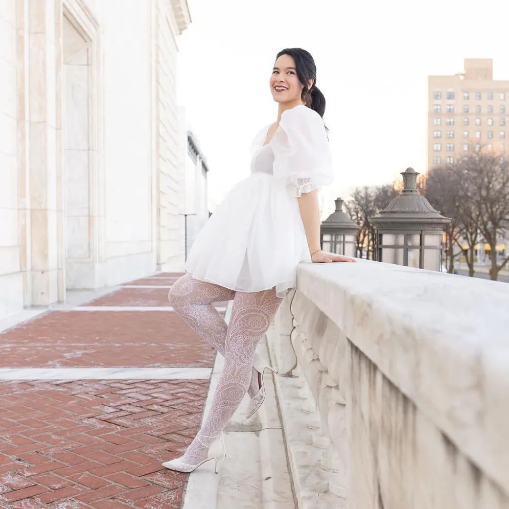 Botanical Fishnets - White