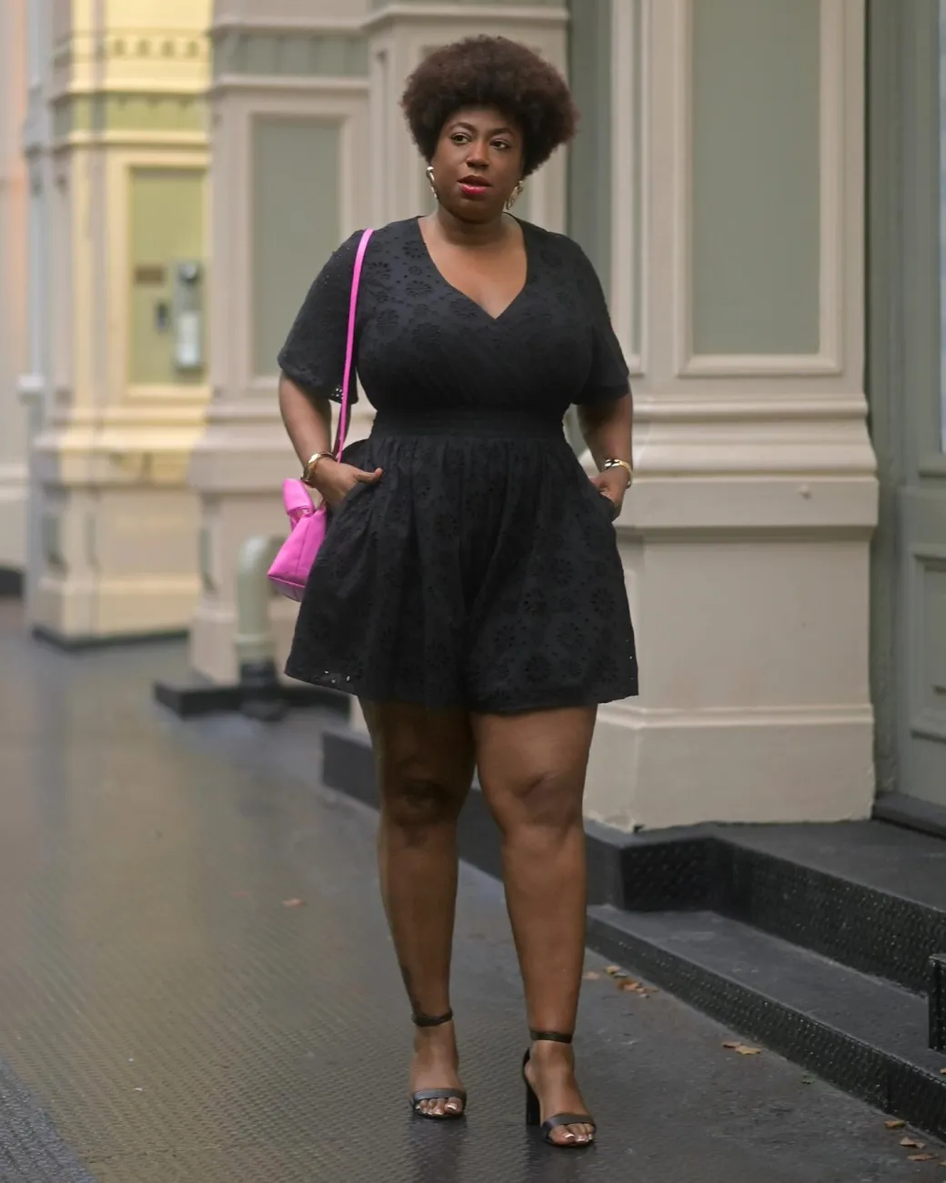 Broderie Anglaise Playsuit - Black