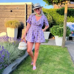 Broderie Anglaise Playsuit - Cassis de Violet