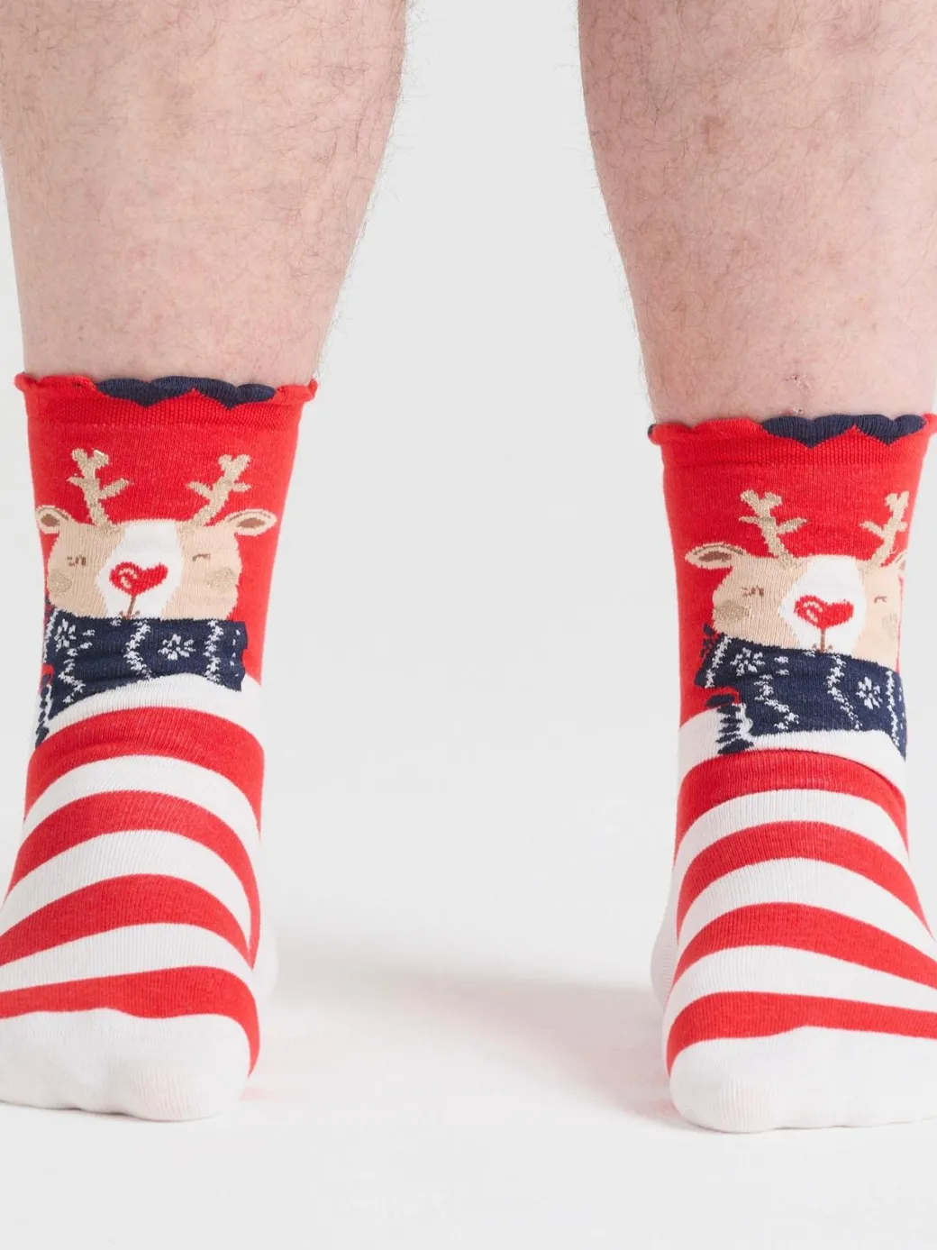 Cotton Ankle Socks - Reindeer