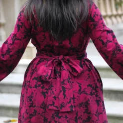 Danu Bell Sleeve Mini Dress - Blood Red
