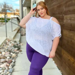 Debbie Off Shoulder Tee - White