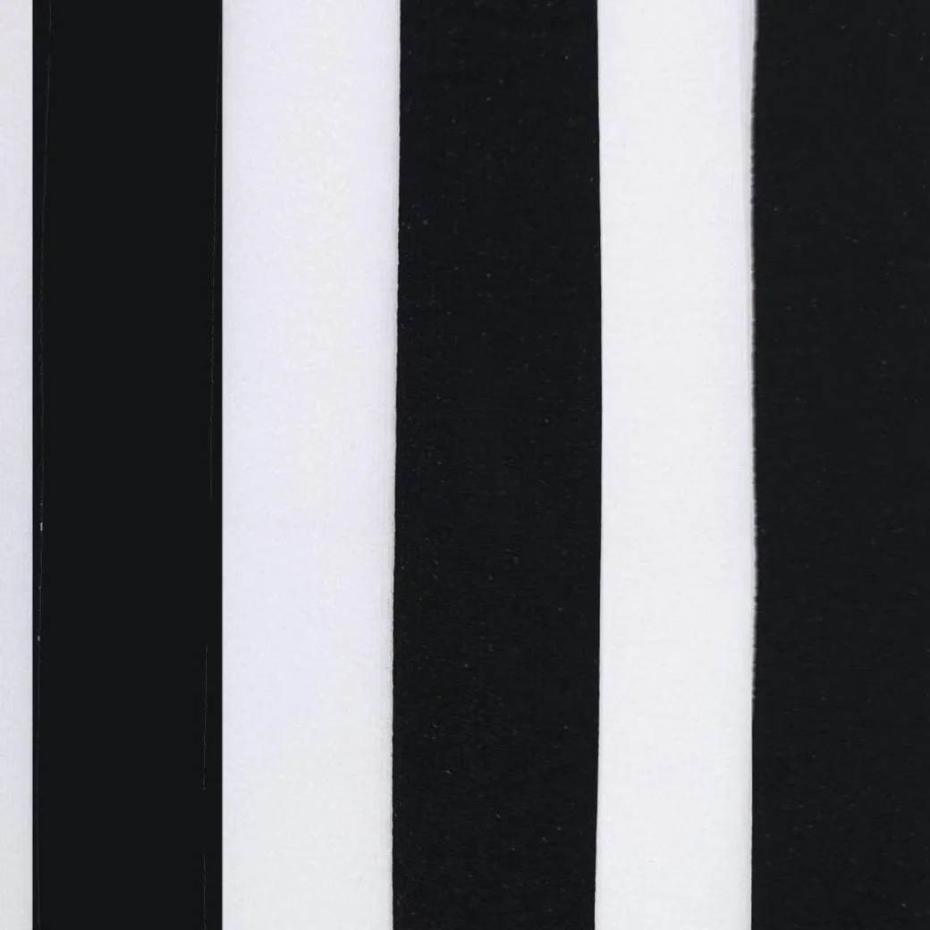 80 Denier Black & White Striped Tights - Betelgeuse