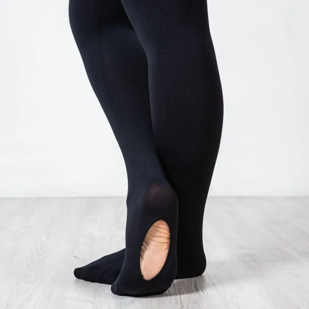 120 Denier Convertible Dance Tights - Black