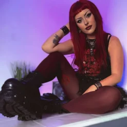80 Denier Crotchless Tights - Bad Girl - Devotion