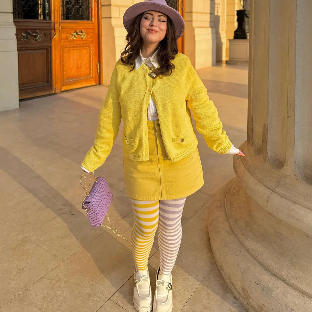 80 Denier Duo Tights - Mellow Yellow