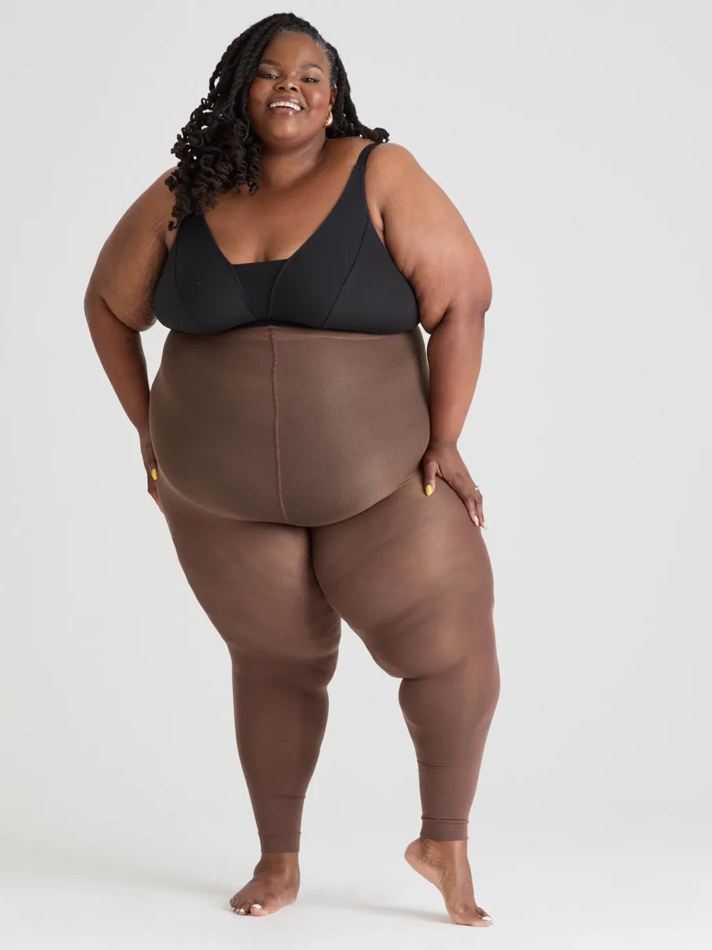 80 Denier Footless Tights - Divine