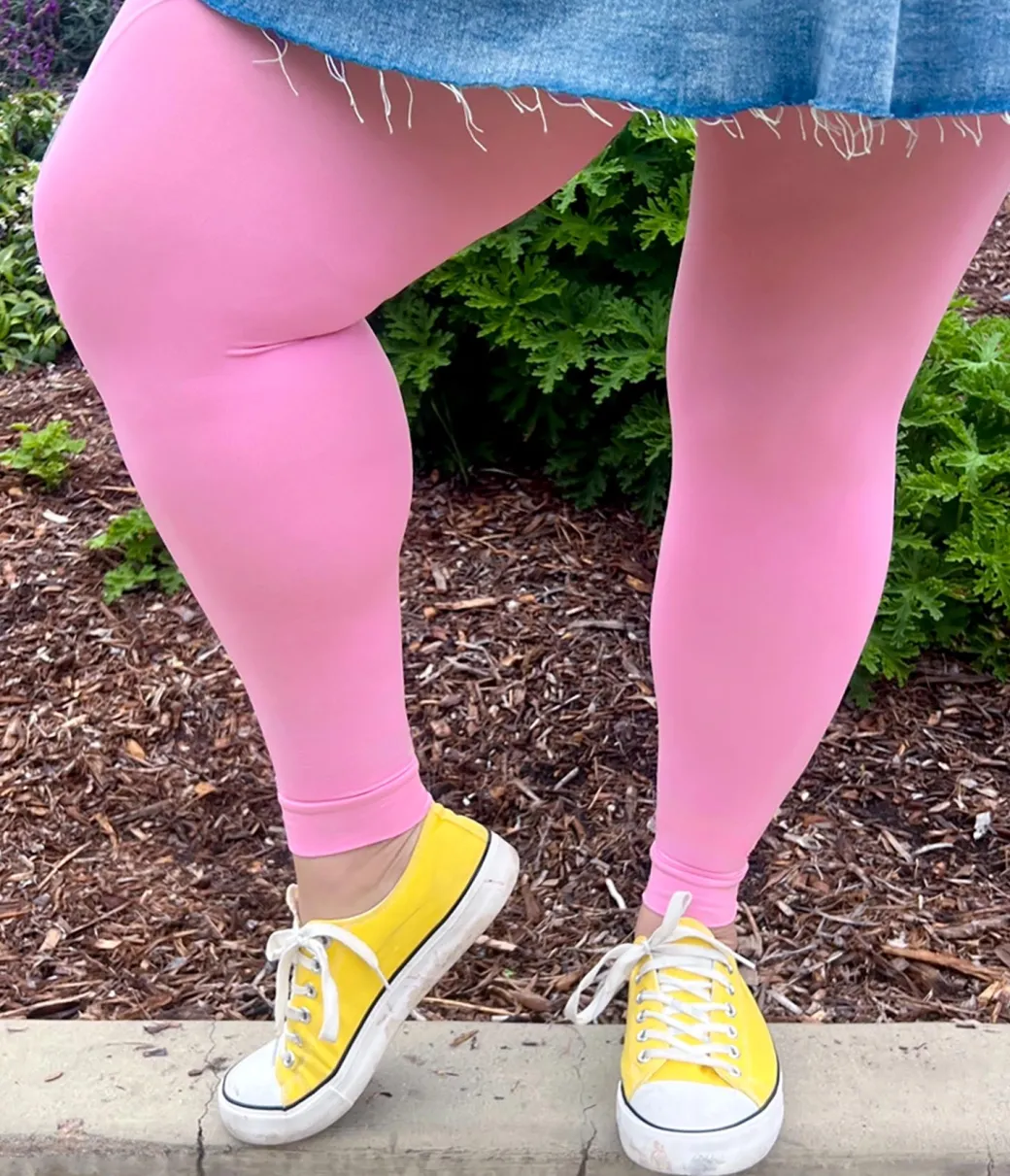 80 Denier Footless Tights - Dragon Fruit
