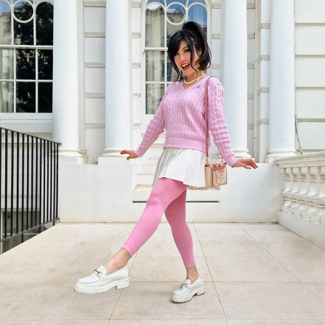 80 Denier Footless Tights - Dragon Fruit