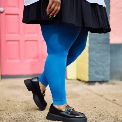 80 Denier Footless Tights - Peacock