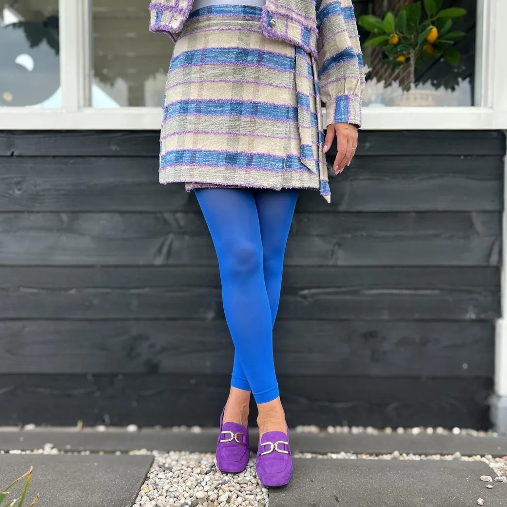 80 Denier Footless Tights - Peacock