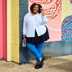 80 Denier Footless Tights - Peacock