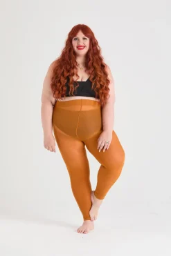 80 Denier Footless Tights - Toffee Apple
