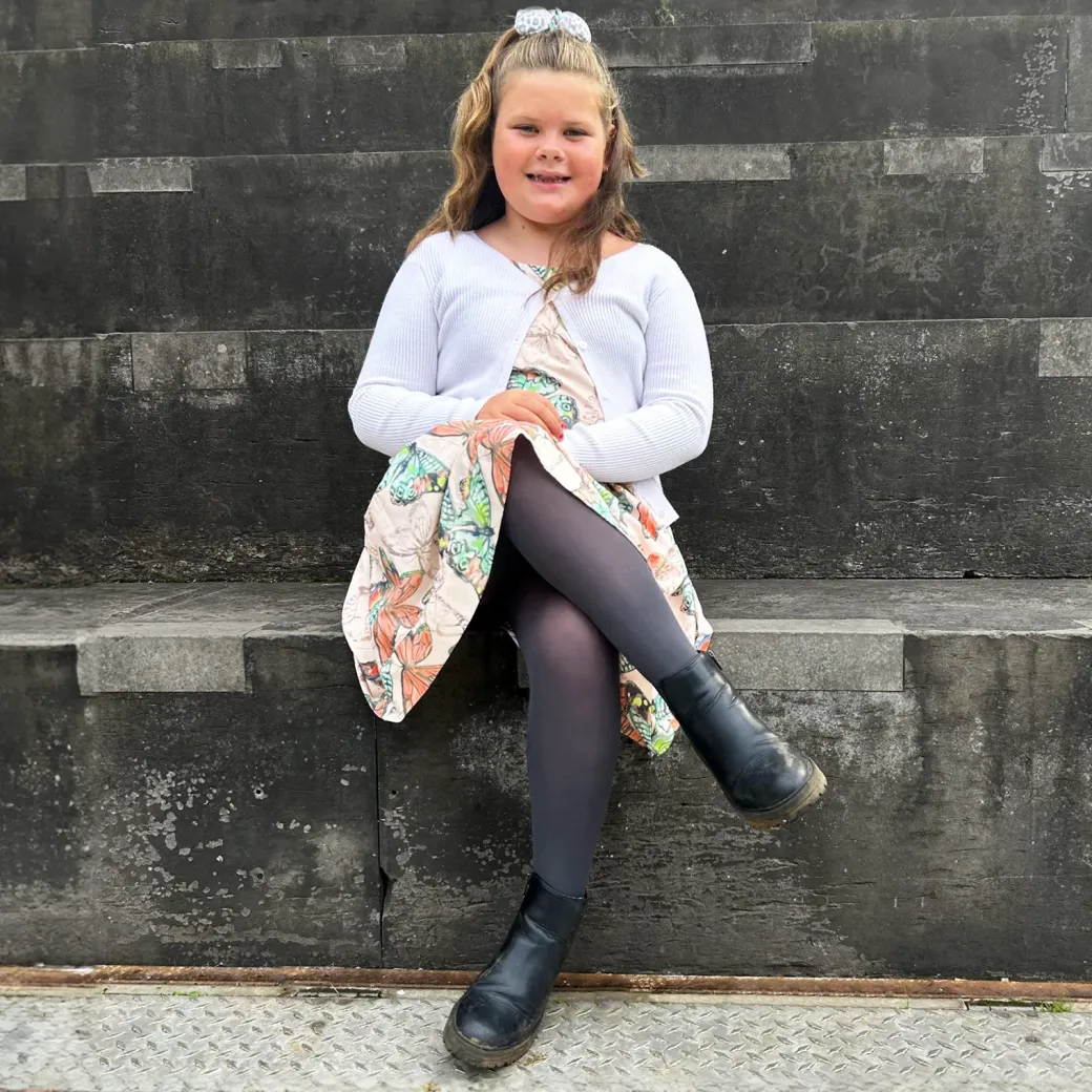 50 Denier Kids Tights - Slate Grey