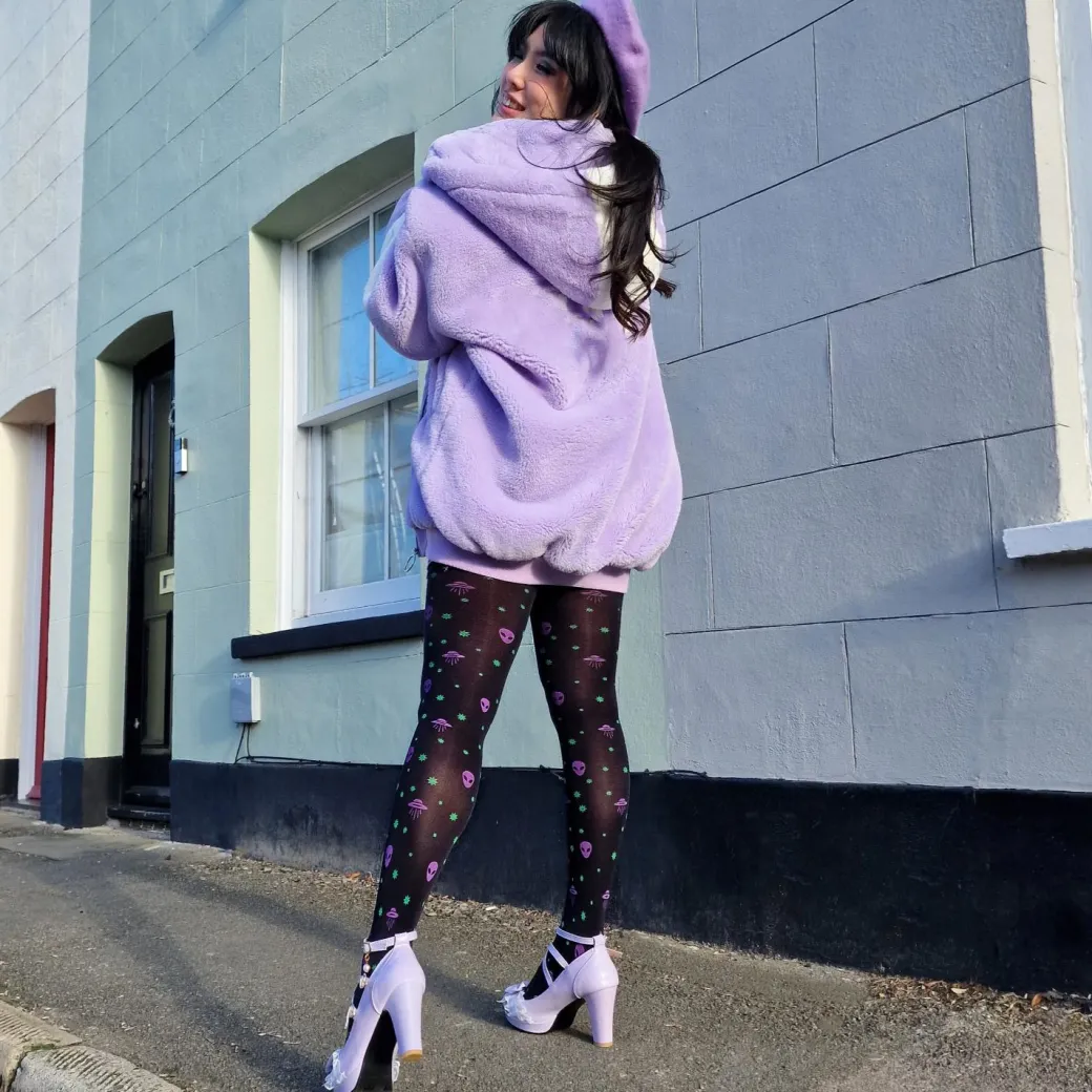 80 Denier Opaque Tights - Aliens