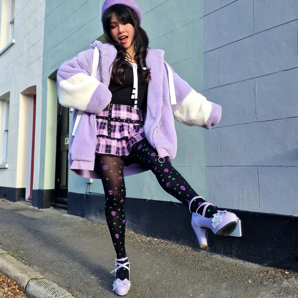 80 Denier Opaque Tights - Aliens