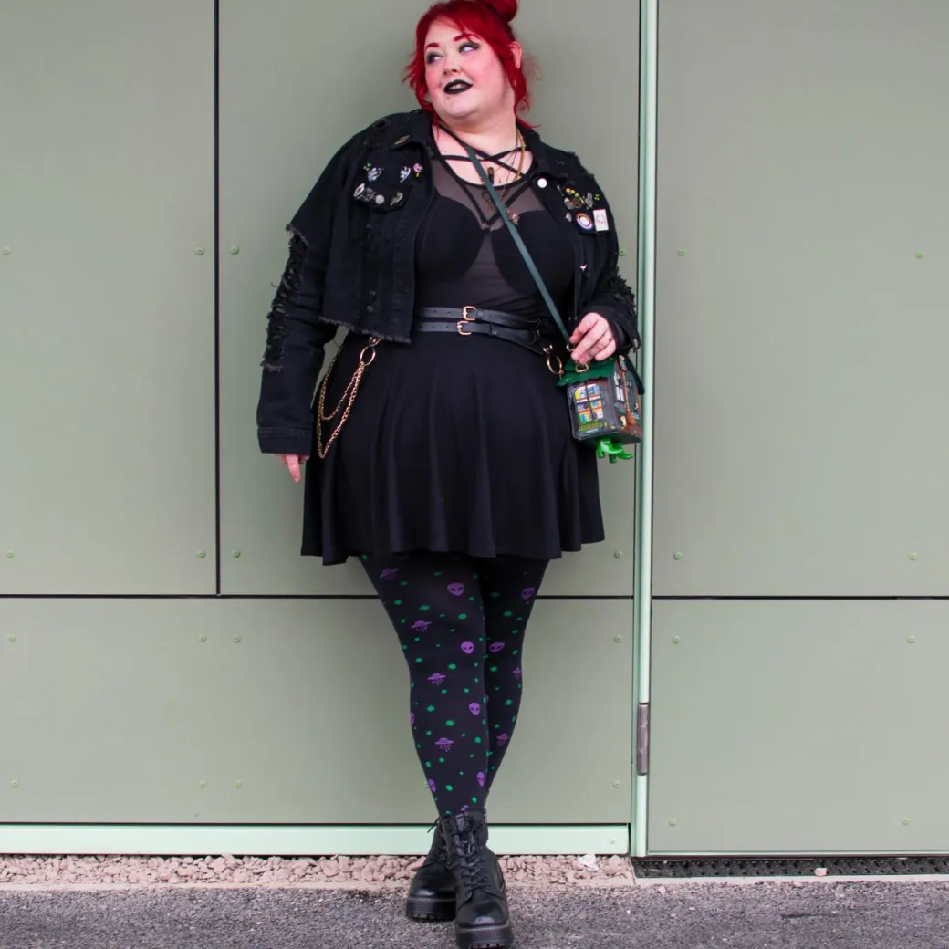 80 Denier Opaque Tights - Aliens
