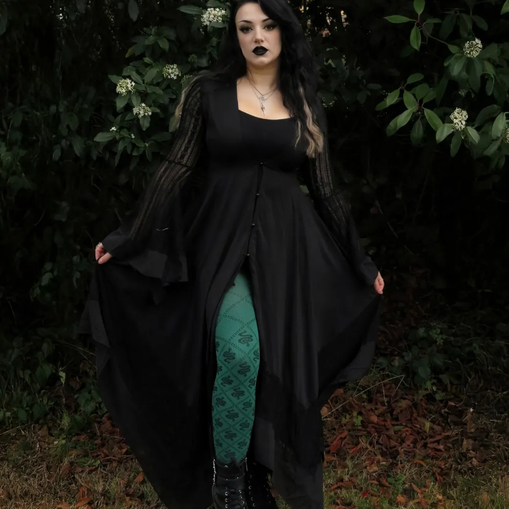 80 Denier Opaque Tights - Corra Snakes - Foliage Green