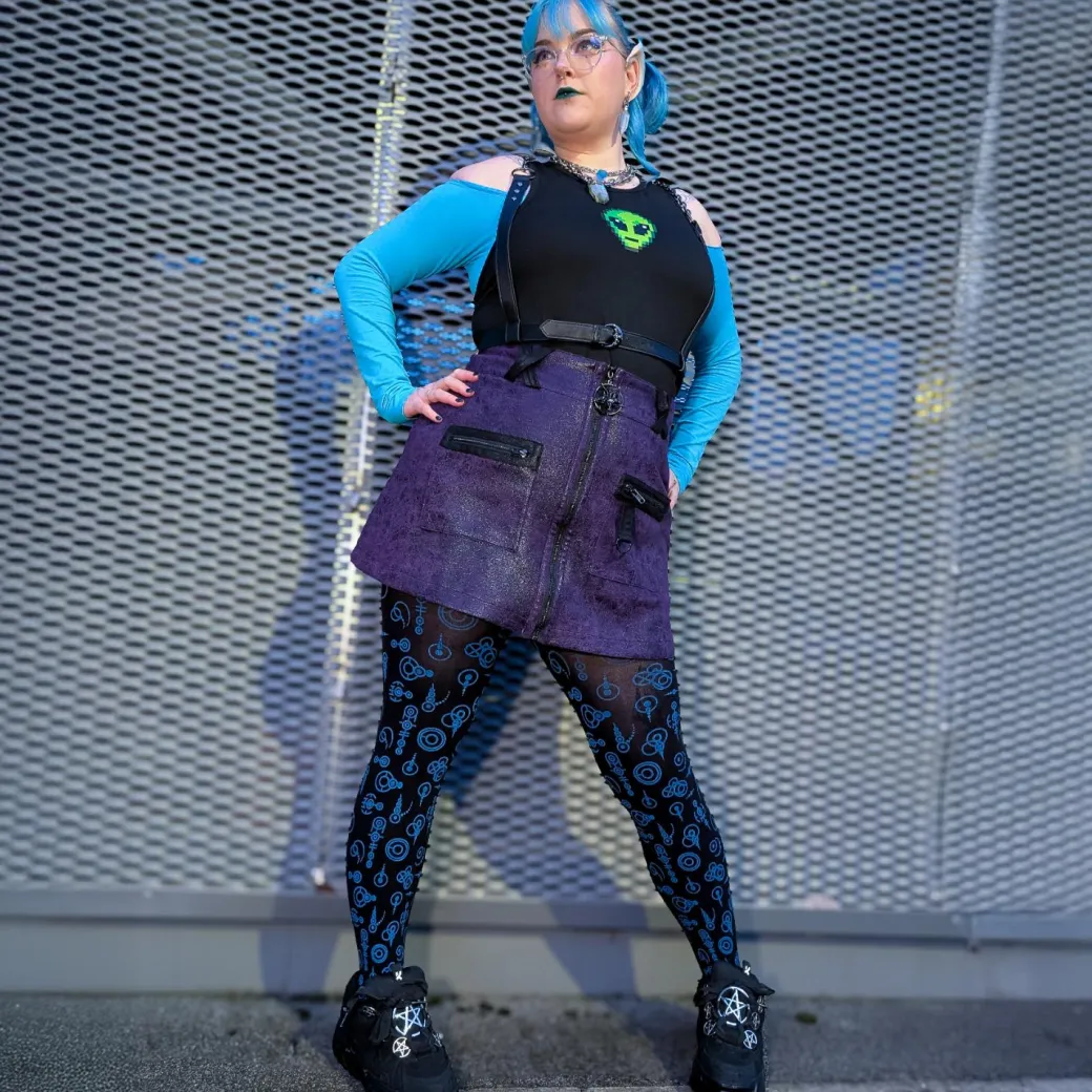 80 Denier Opaque Tights - Crop Circles
