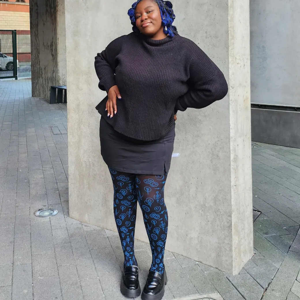 80 Denier Opaque Tights - Crop Circles