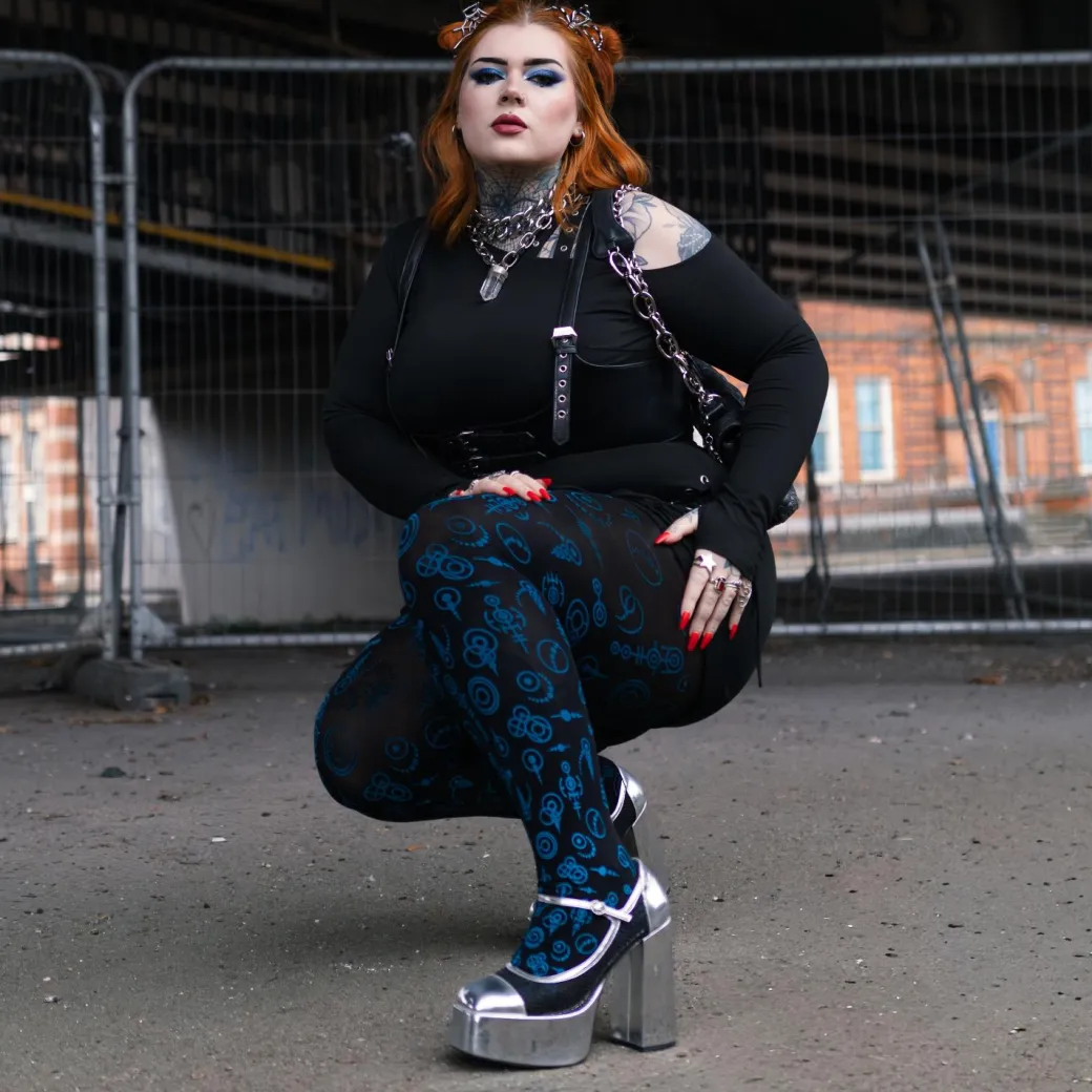 80 Denier Opaque Tights - Crop Circles