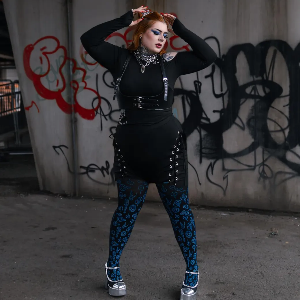 80 Denier Opaque Tights - Crop Circles