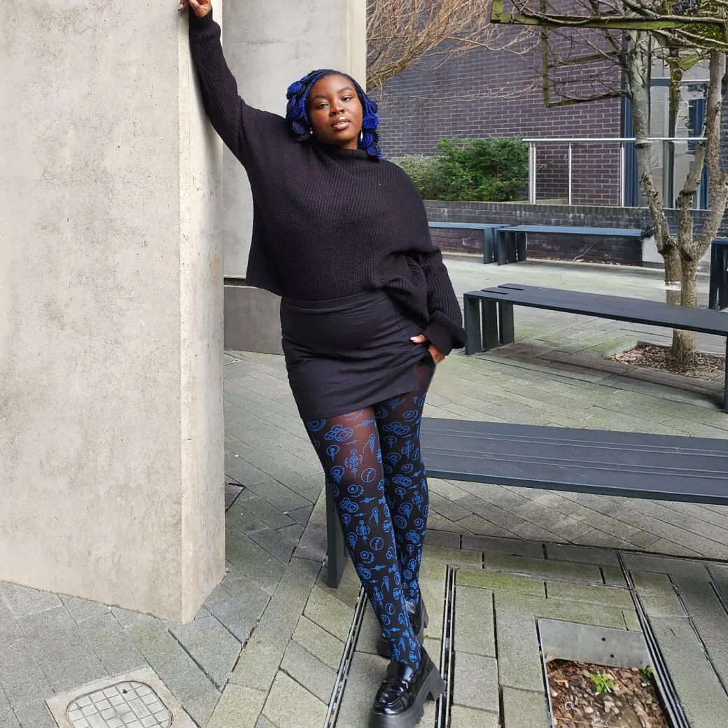 80 Denier Opaque Tights - Crop Circles
