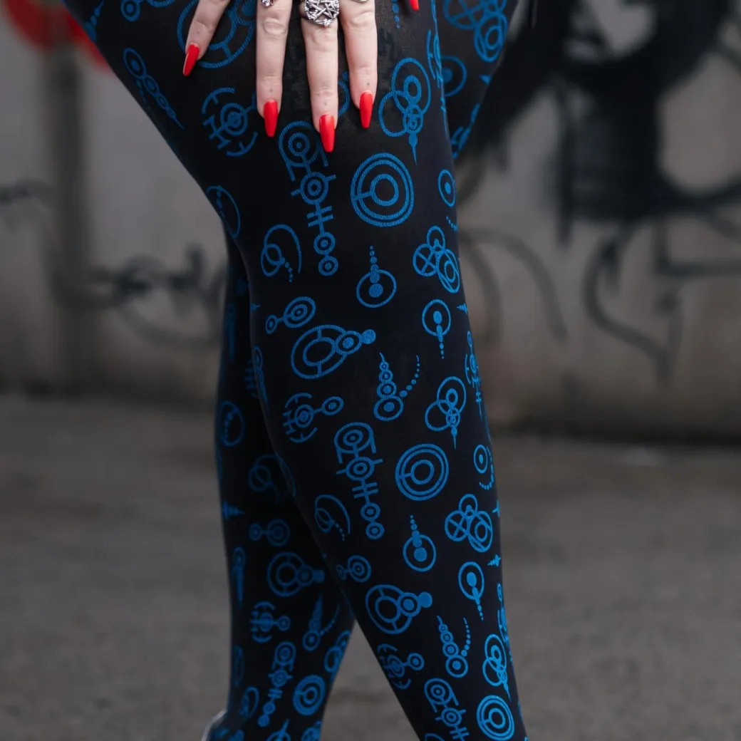 80 Denier Opaque Tights - Crop Circles