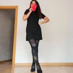 80 Denier Opaque Tights - Glitter Fireworks