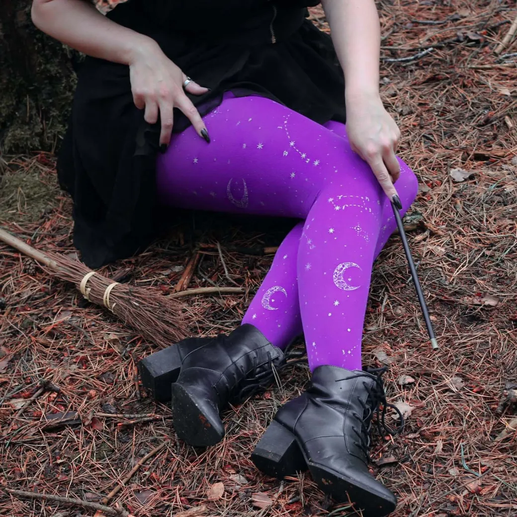 80 Denier Opaque Tights - Hallow-queen Purple
