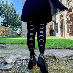 80 Denier Opaque Tights - Moon Phases