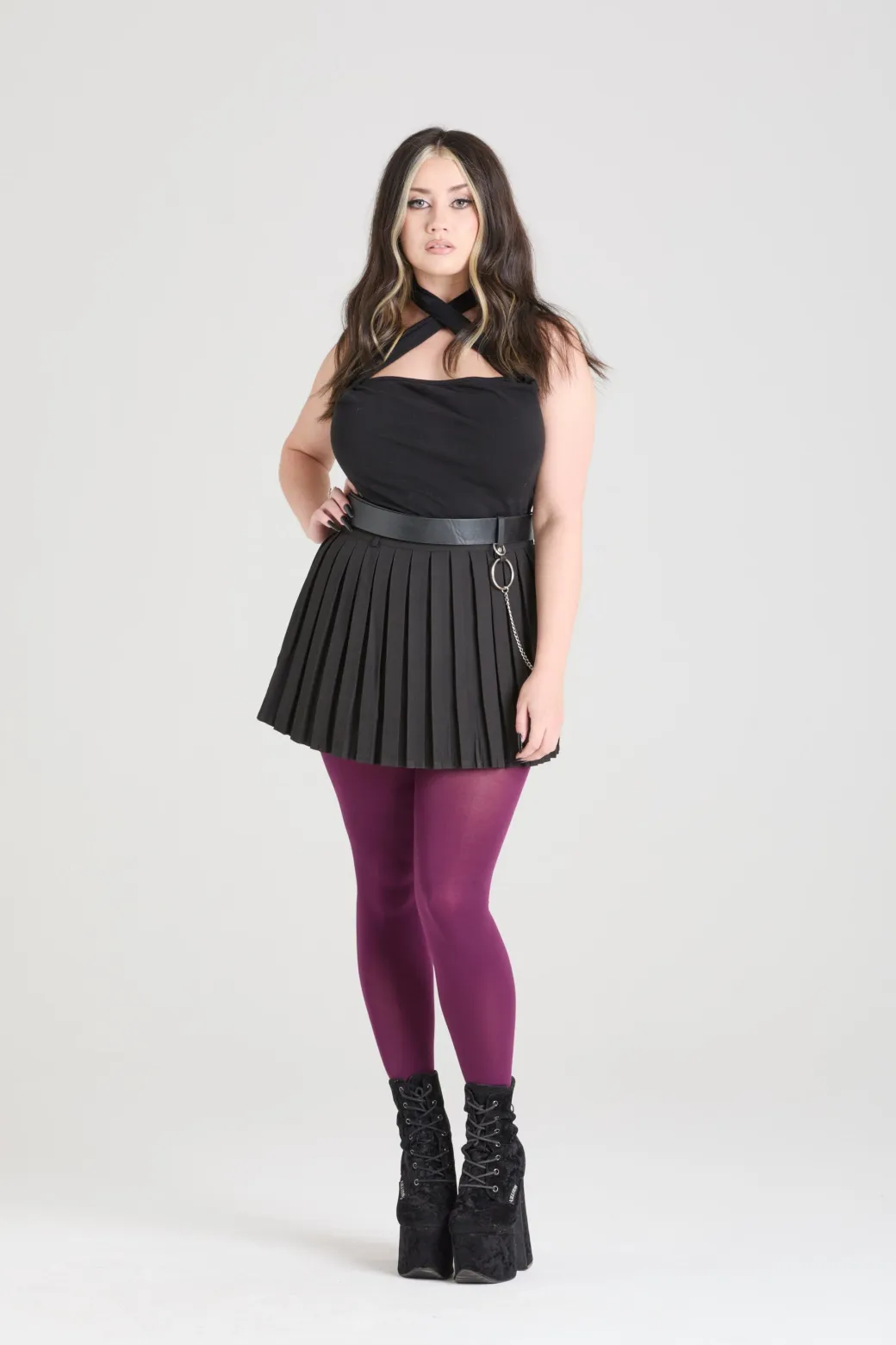 80 Denier Opaque Tights - Mulberry