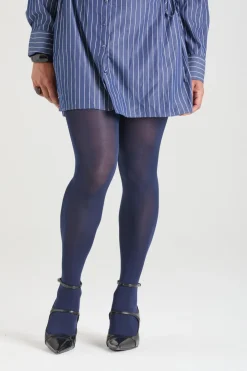 80 Denier Opaque Tights - Navy