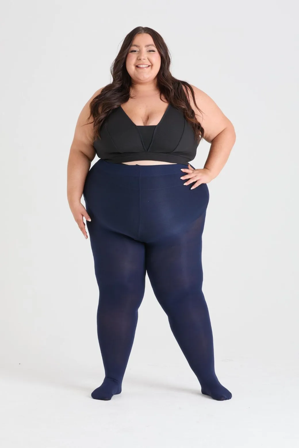 80 Denier Opaque Tights - Navy