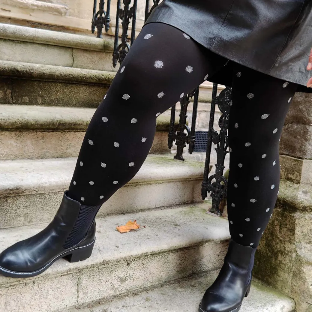 80 Denier Opaque Tights - Polka Bear