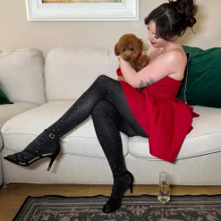 80 Denier Opaque Tights - Star Dusted Glitter