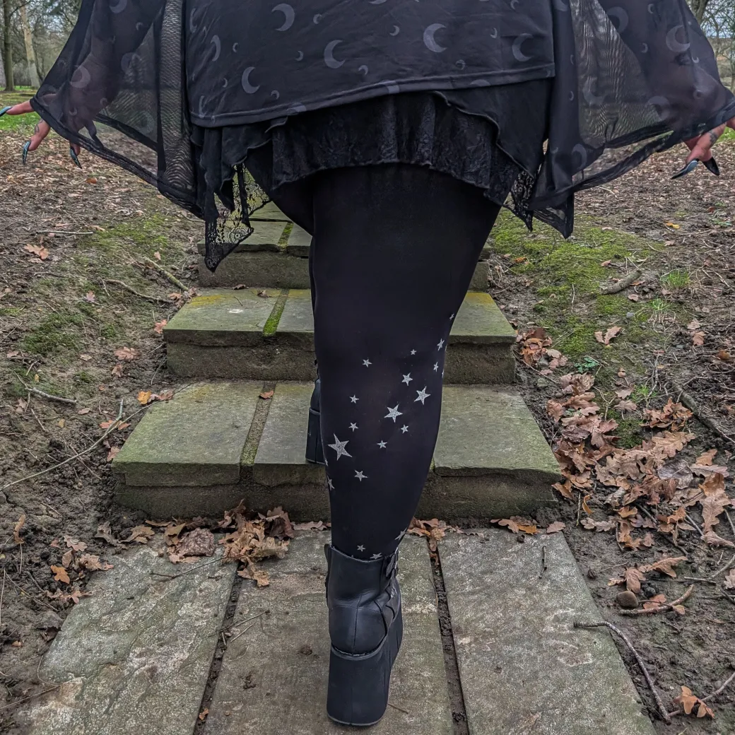80 Denier Opaque Tights - Star Leg Wrap