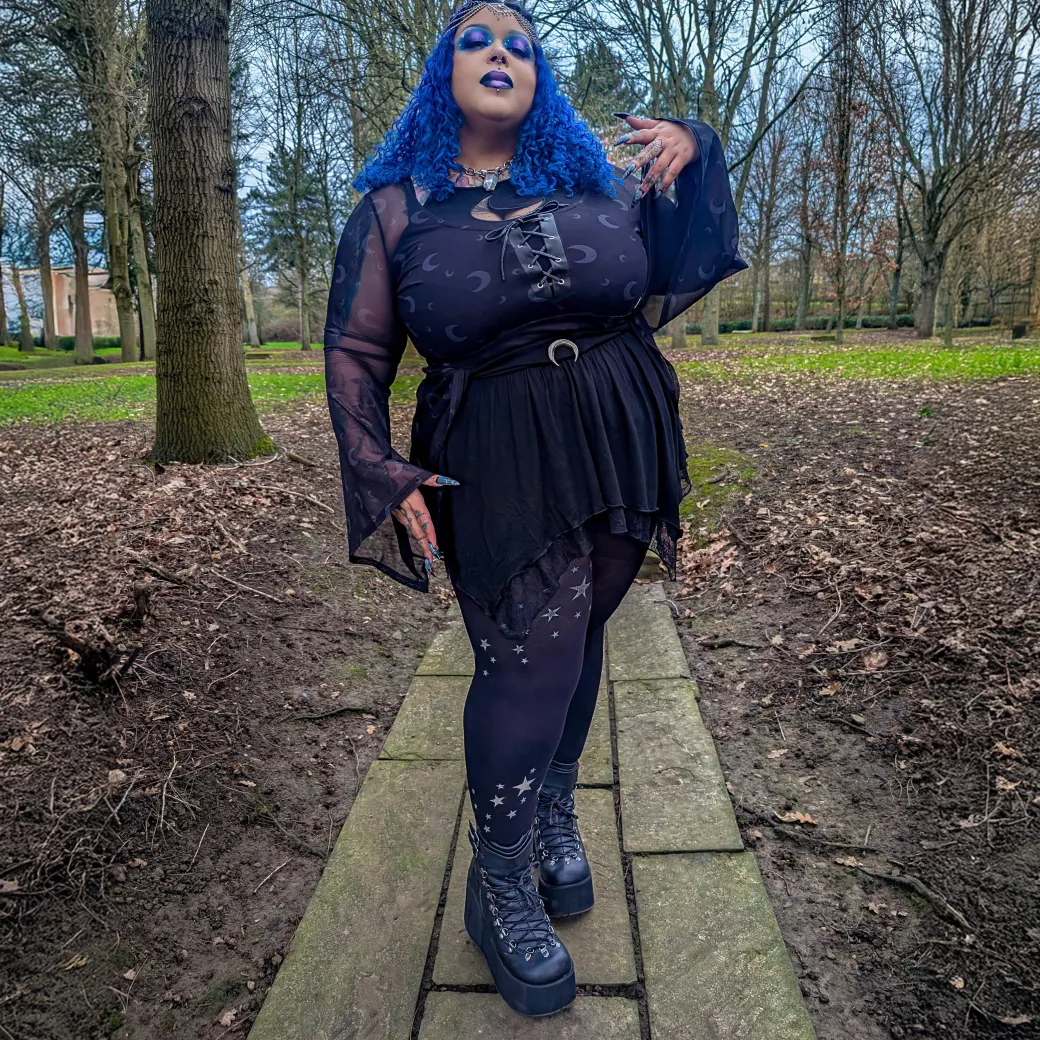 80 Denier Opaque Tights - Star Leg Wrap