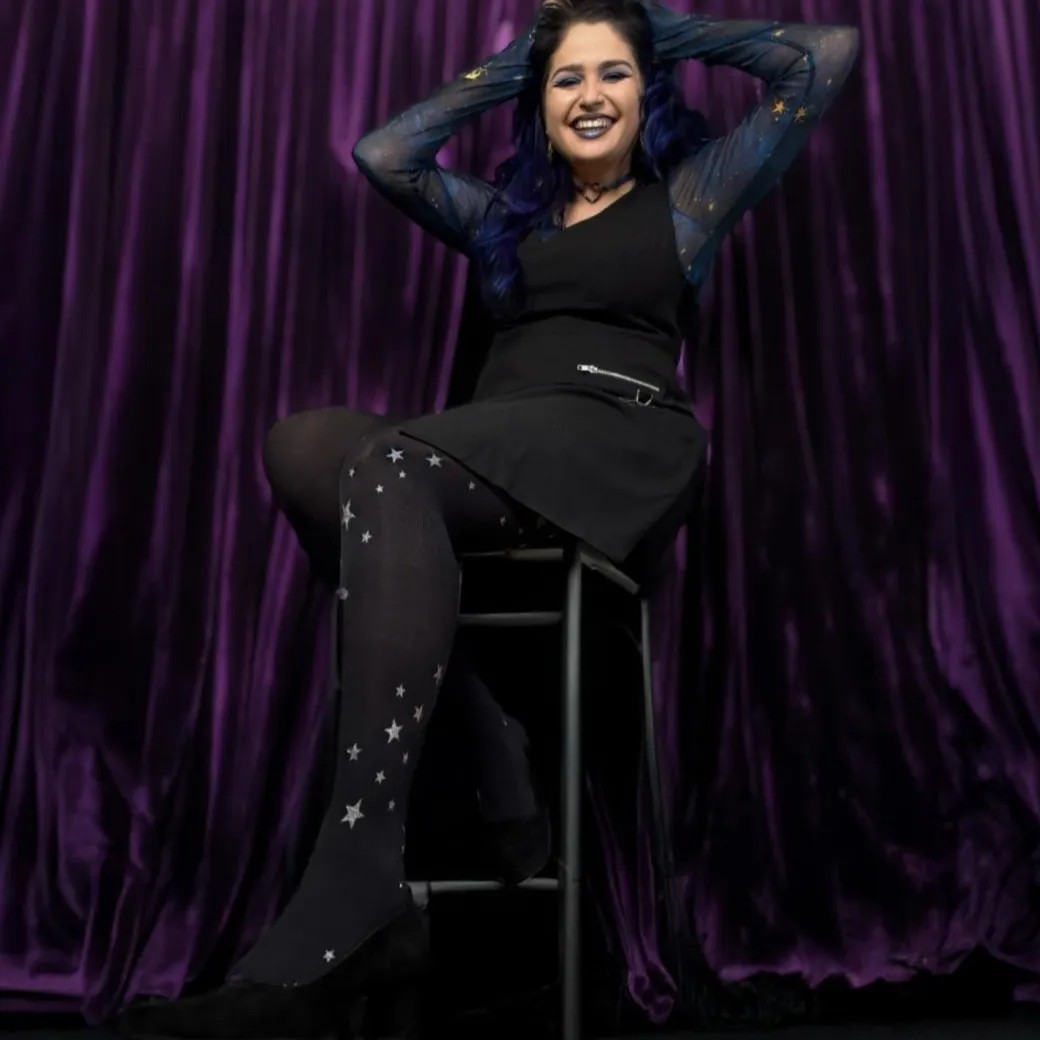 80 Denier Opaque Tights - Star Leg Wrap
