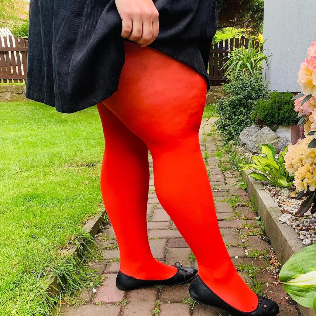 50 Denier Semi-Opaque Tights - Sangria
